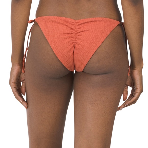 NWT Becca Pucker Up Ginger Orange Bikini Set Malia Halter Top Side Tie Bottom - Picture 9 of 16